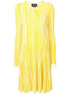 Calvin Klein 205w39nyc Striped Knit Dress - Yellow