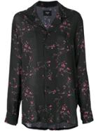 Represent Floral Open Collar Shirt - Black