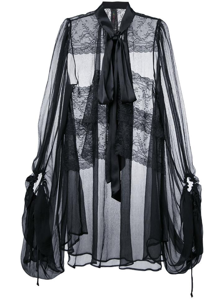 Romance Was Born 'dark Moon Princess' Blouse, Women's, Size: 8, Black, Silk