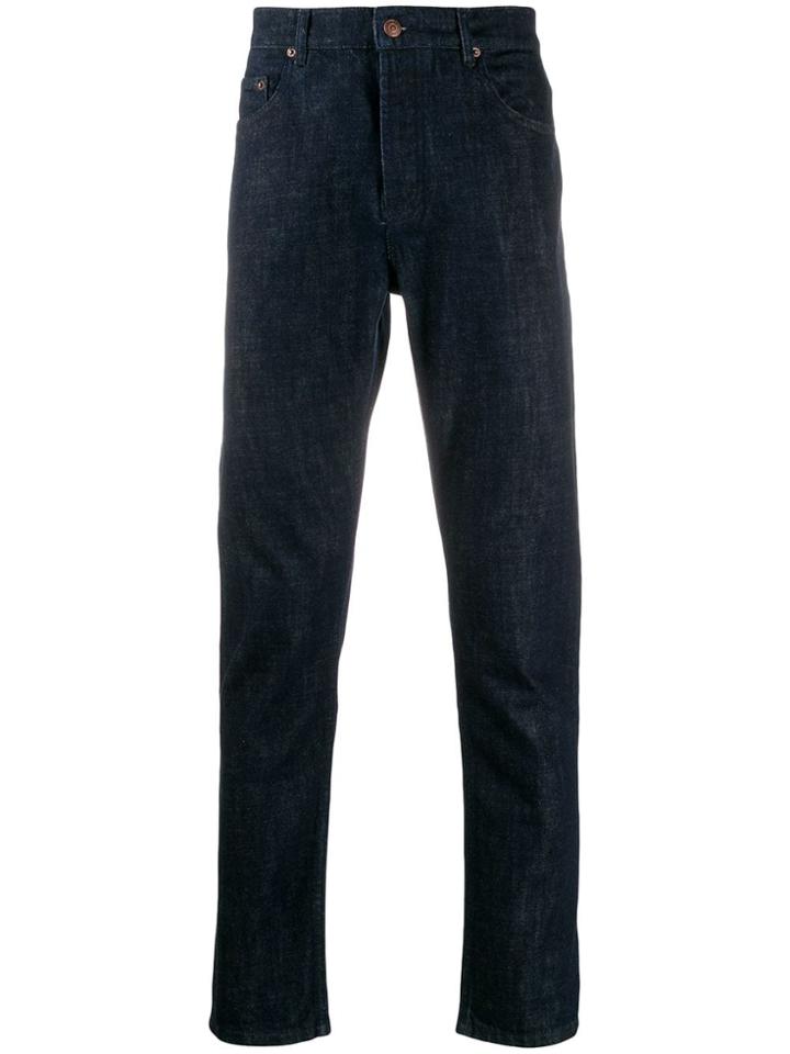 Kenzo Graphic Print Pocket Jeans - Blue