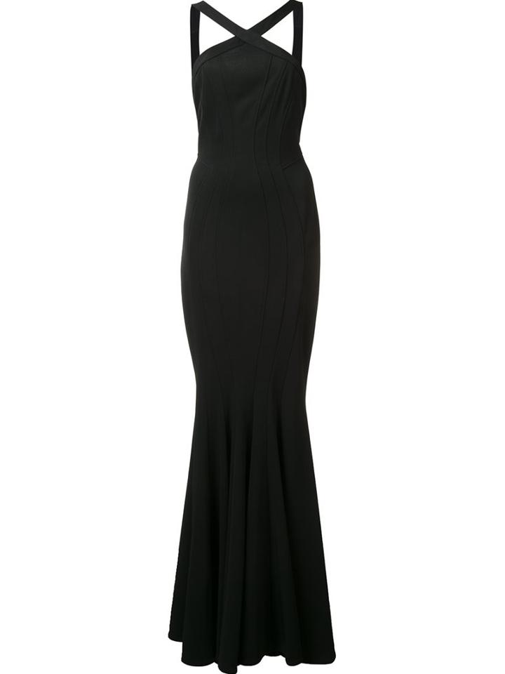 Zac Zac Posen 'reilley' Gown, Women's, Size: 14, Black, Polyester/spandex/elastane