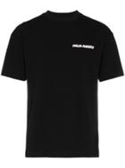 Palm Angels 'palm Car Crash' And Logo Printed T-shirt - Black