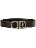 Salvatore Ferragamo Gancini Buckle Belt, Men's, Size: 100, Brown, Leather