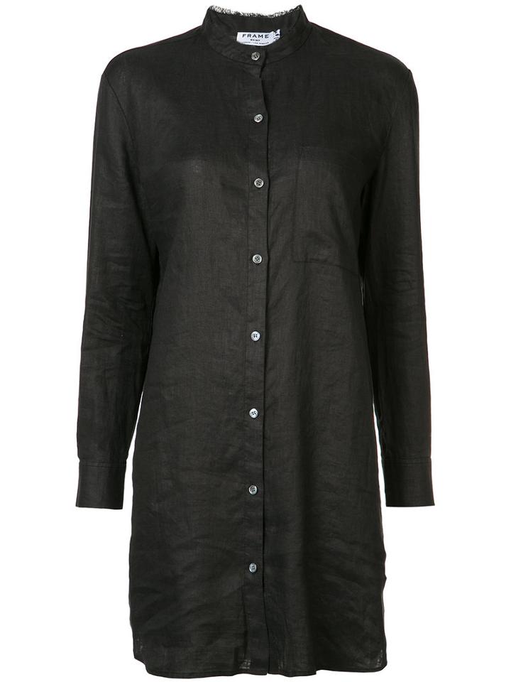 Frame Denim - Oversized Shirt - Women - Linen/flax - M, Black, Linen/flax