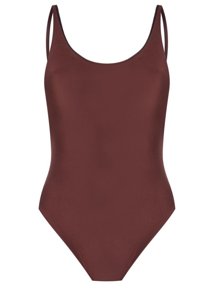 Haight Open Back Swimsuit - Brown
