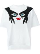 P.a.r.o.s.h. Sequin Embellished T-shirt, Women's, Size: Xs, White, Cotton/pvc