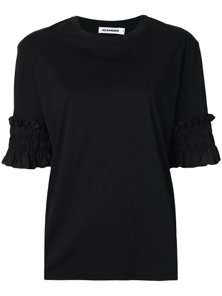Jil Sander Shirred Cuff T-shirt - Black