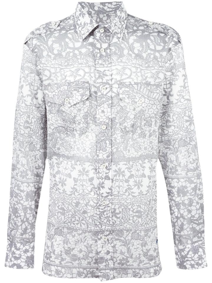 Vivienne Westwood Man Chest Pockets Printed Shirt - Grey