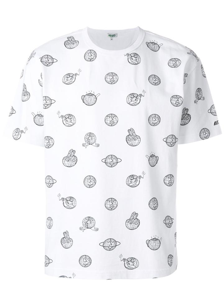 Kenzo Printed World T-shirt - White