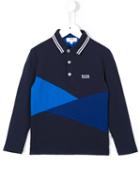 Boss Kids Colour Block Polo Shirt, Boy's, Size: 10 Yrs, Blue