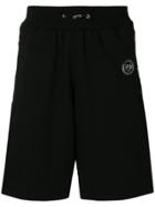 Plein Sport Logo Patch Track Shorts - Black