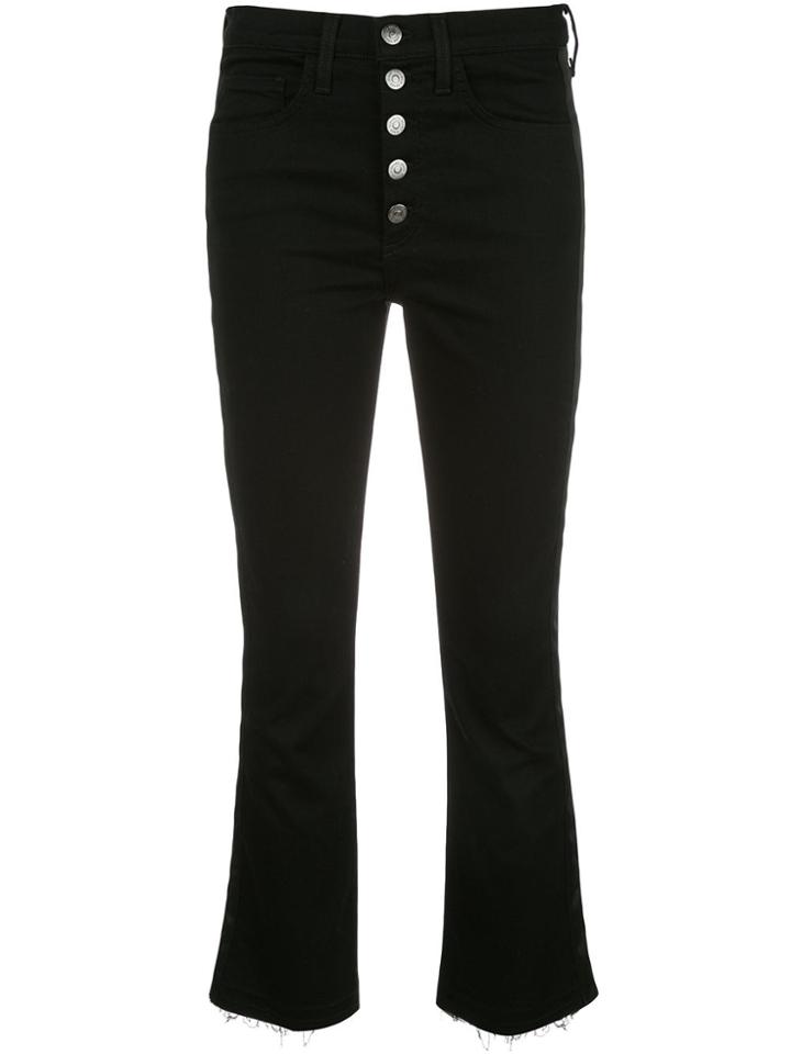 Veronica Beard Trim Detailed Cropped Trousers - Black