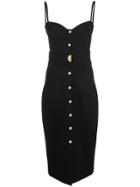 Cushnie Et Ochs Buttoned Midi Dress - Black