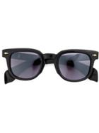 Jacques Marie Mage Square Frame Sunglasses - Black