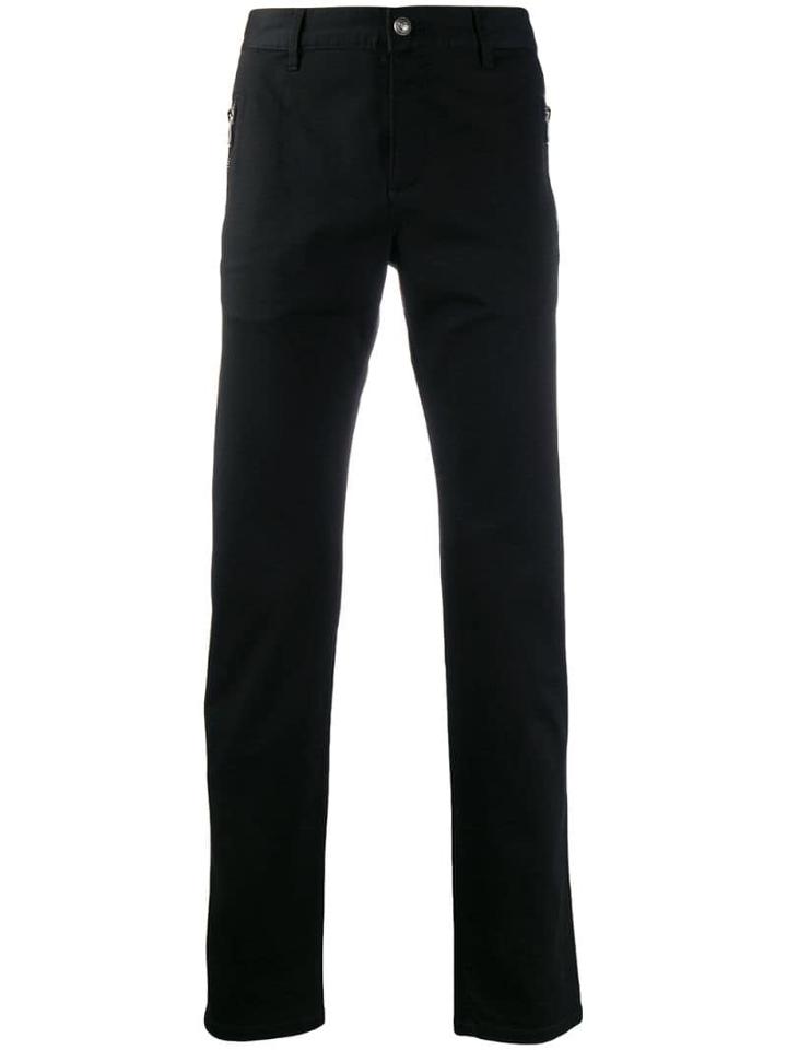 Balmain Logo Straight-leg Trousers - Black