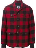 Dsquared2 Gingham Cargo Jacket, Men's, Size: 48, Red, Cotton/wool