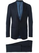 Giorgio Armani Peaked Lapel Formal Suit, Men's, Size: 52, Blue, Acetate/viscose/virgin Wool