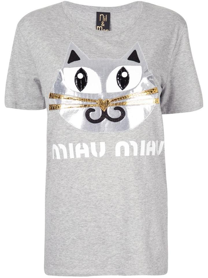 Nil & Mon Miau Mia T-shirt - Grey