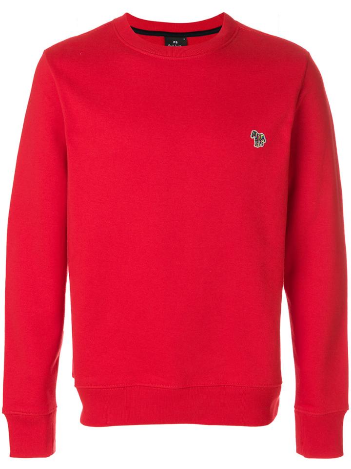 Ps By Paul Smith Cycle Stripe Zebra Sweatshirt - Red