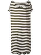 Apuntob - Striped Dress - Women - Cotton - 2, Green, Cotton