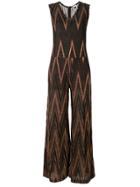 M Missoni Lurex Zigzag Jumpsuit - Black