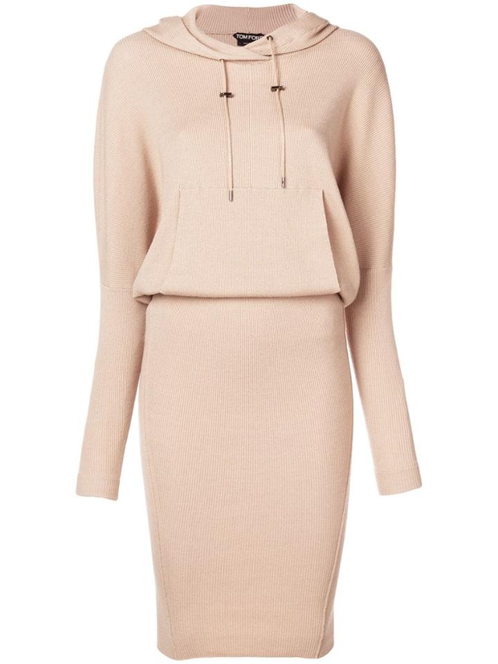 Tom Ford Hooded Knit Dress - Nude & Neutrals
