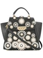 Zac Zac Posen Eartha Floral Applique Backpack - Black
