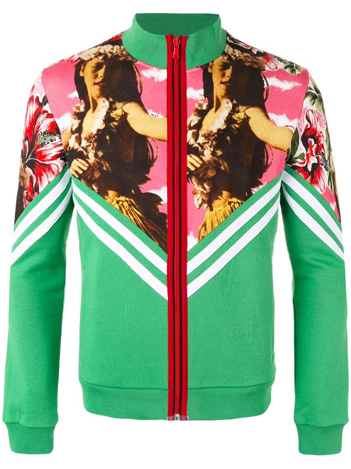 No21 - Abstract Pattern Jacket - Men - Cotton/nylon - S, Green, Cotton/nylon