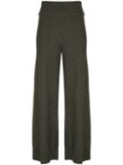 Alexandra Golovanoff High Waist Knit Trousers - Green