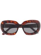Celine Eyewear Unisex Round Frame Sunglasses - Brown