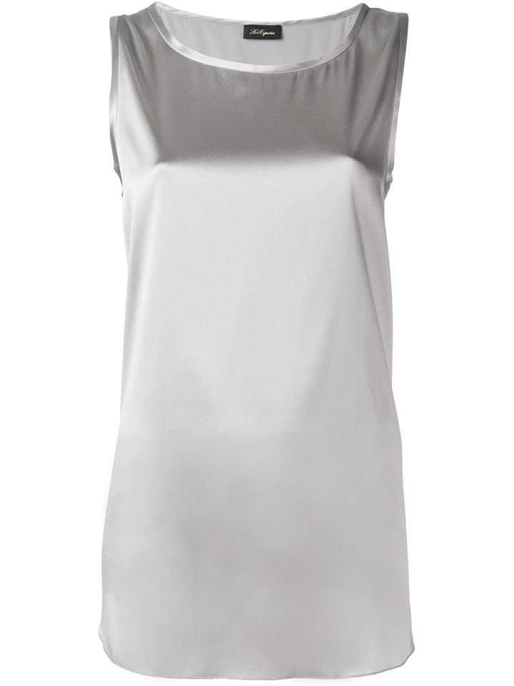 Les Copains Classic Tank, Women's, Size: 44, Grey, Silk/spandex/elastane