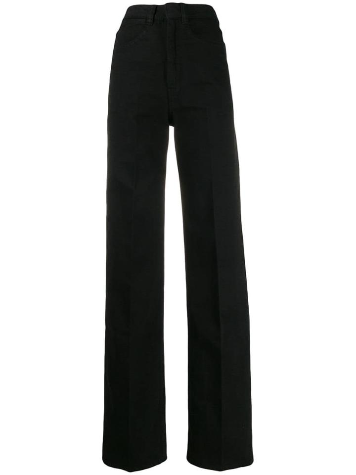 Lemaire High-rise Wide-leg Jeans - Black