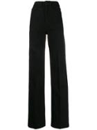 Lemaire High-rise Wide-leg Jeans - Black