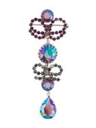 Christian Dior Vintage Crystal Drop Brooch, Women's, Pink/purple