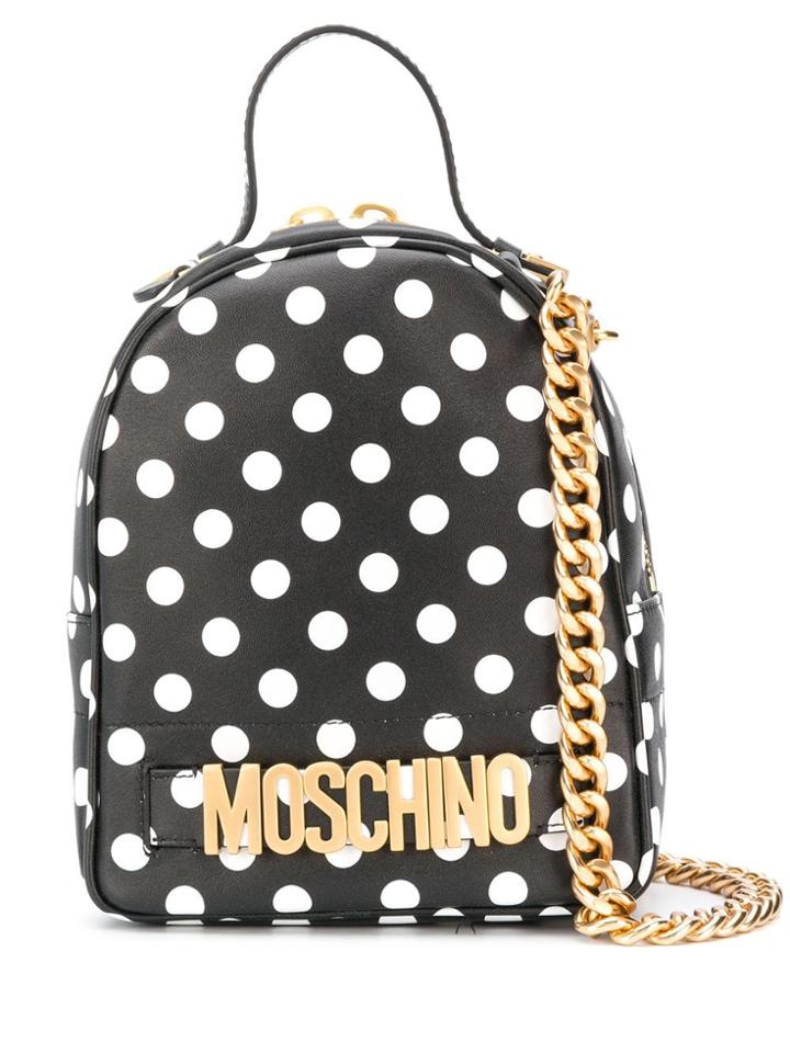 Moschino Polka Dot Backpack - Black