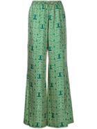 Lanvin Printed Drawstring Trousers - Green