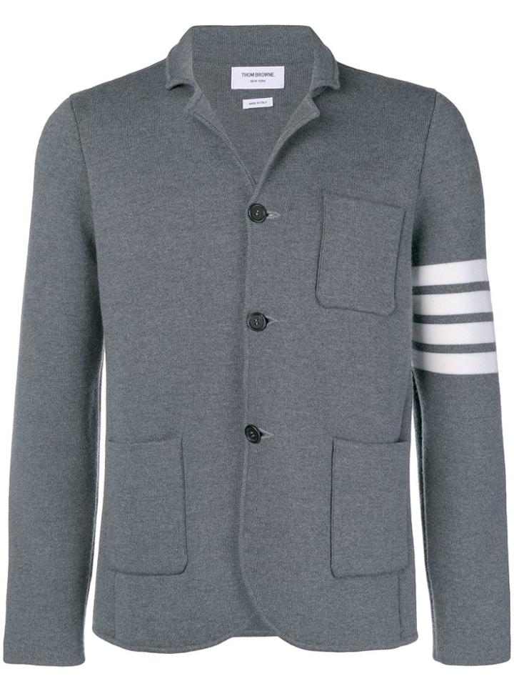 Thom Browne 4-bar Milano Stitch Sport Coat - Grey