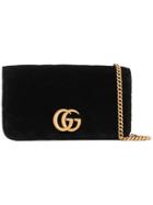 Gucci Chevron Textured Logo Clutch - Black
