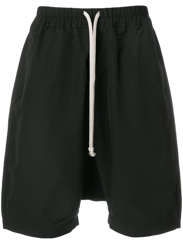 Rick Owens Drkshdw Dropped Crotch Track Shorts - Black