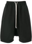 Rick Owens Drkshdw Dropped Crotch Track Shorts - Black