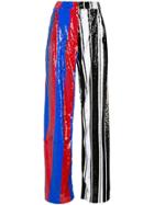 Halpern Striped Sequined Trousers - Multicolour