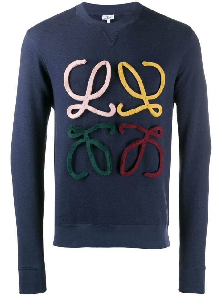 Loewe Textured Logo Sweatshirt - Blue