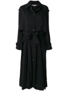 Stella Mccartney Long Trench Coat - Black