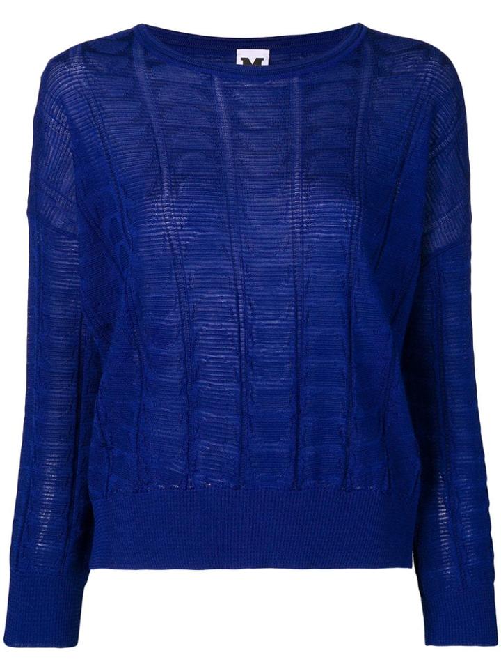 M Missoni Loose-fit Pullover - Blue