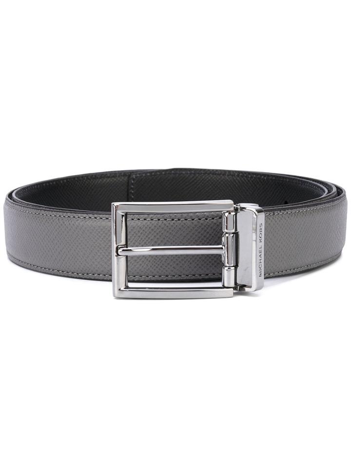 Michael Kors - Classic Buckled Belt - Men - Leather - One Size, Grey, Leather