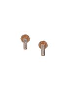 Anita Ko 18kt Rose Gold Baguette Diamond Stud Earrings - Metallic