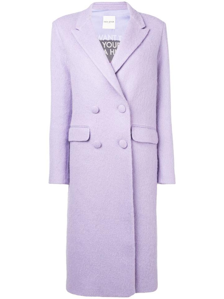 Each X Other Oversized Double Breasted Coat - Pink