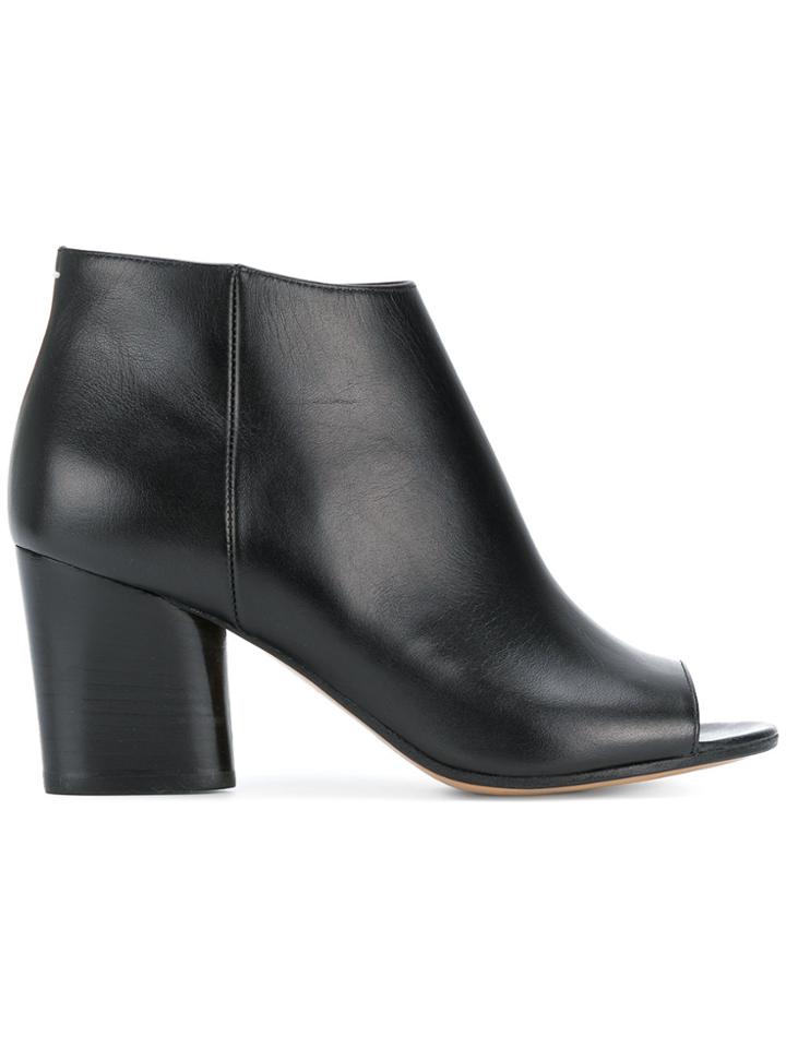 Maison Margiela Peep Toe Ankle Boots - Black