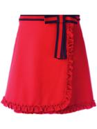 Gucci Signature Web Skirt, Women's, Size: Large, Red, Polyamide/polyester/spandex/elastane