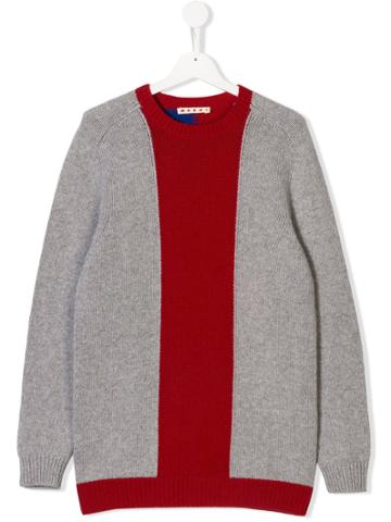 Marni Kids Colourblock Sweater - Grey